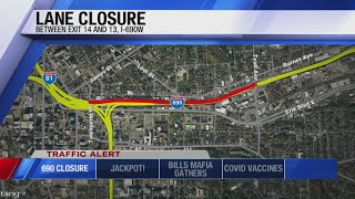 Lane closure planned this week on I-690W