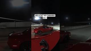 hellcat vs Camaro ZL1 (CLOSE RACE) #hellcat #camarozl1