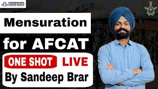 Mensuration 2D and 3D for AFCAT examination || one shot || complete topic coverge by Sandeep Brar