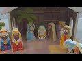 children s wooden nativity set with shed 13 figures 2 1 2 inch