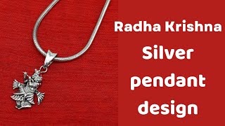 Latest Radha Krishna silver chain pendant design// Krishna silver pendant  designs💞💞