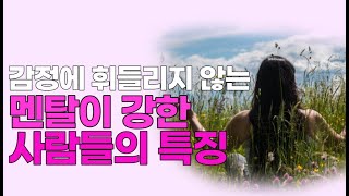 감정에 휘들리지 않는 멘탈이 안정적인 사람 특징 (멘탈관리 방법)