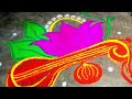 basant panchami rangoli design sarswati pooja rangoli design tutorial video