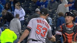 BAL@KC: Britton notches his first big league save