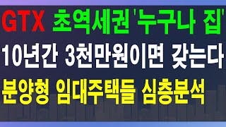 GTX 초역세권 '누구나 집' / 10년간 3천만원이면 갖는다 / 분양형 임대주택들 심층분석 도시개발연구소 김학주 권기헌