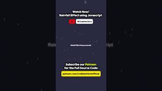 Create a Stunning Rainfall Effect with JavaScript & CSS | Easy Tutorial for Beginners #programming