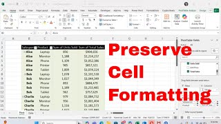 How To Preserve Cell Formatting When Updating and Refreshing Pivot Table in Excel With Ease! #excel