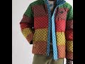 Amazing Gucci Striped Logo-Jacquard Cotton-Blend Canvas Down Jacket