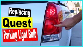 Parking/Tail Light Bulb Replacement Nissan Quest 2004 2005 2006 2007 2008 2009 remove install