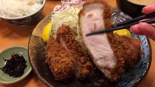 とんかつ檍特上ロースカツを食べる前の動画☆彡