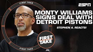 Stephen A. reacts to Monty Williams agreeing to a 6-year/$78.5M deal with the Pistons | First Take