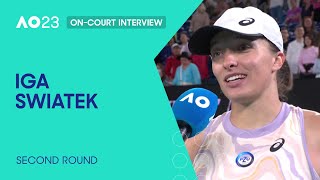 Iga Swiatek On-Court Interview | Australian Open 2023 Second Round