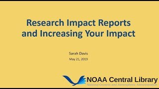 Knowledge Workshop Researcher Impact Reports And Increasing Your Impact