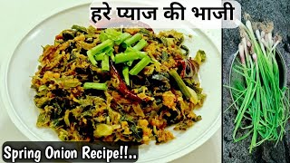 हरे प्याज का साग | हरे प्याज की बेसन वाली भाजी | हरे प्याज की सब्जी | Spring Onion Sabzi |Pyaaz Saag