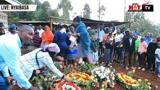 Painful and helpless as Boaz's family is putting flowers around his grave