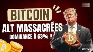 CRYPTO LE MASSACRE  🚨 BITCOIN QUI CHUTE LES ALTCOINS DANS UN BAIN DE SANG 🩸