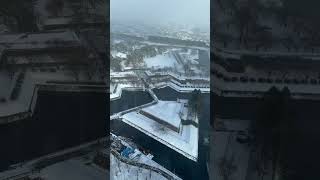 【絶景！今年初雪化粧の五稜郭】♯shorts