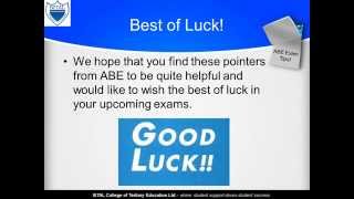 ABE Exam Tips