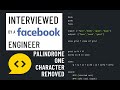 Palindrome one character removed (Python Interview)
