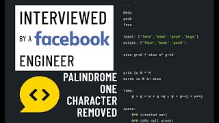 Palindrome one character removed (Python Interview)