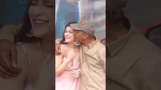 Mannara chopra publicly kissed by AS Ravi Kumar #mannarachopra #kiss #kissing #shorts #shortvideo