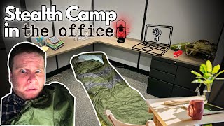 STEALTH CAMPING IN AN OFFICE CUBICLE