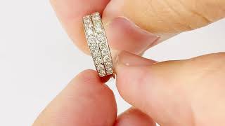 天然ダイヤモンド　合計1.00ct　2列エタニティリング　プラチナ製