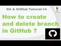 How to create and delete branch in GitHub ?||Git || GitHub ||git command to create and delete branch