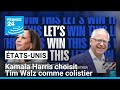 Présidentielle américaine : Kamala Harris choisit Tim Walz comme colistier • FRANCE 24