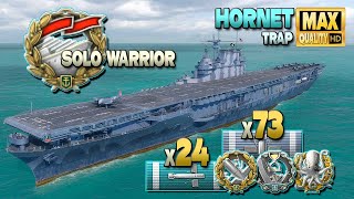 Aircraft Carrier Hornet: Fighting for the "Solo Warrior" medal - World of Warships