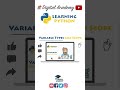 Variable Types in Python - Python Tutorial for Beginners