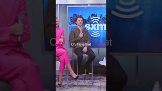 Interviewer asks Tom Holland and Zendaya about height difference #tomholland #zendaya #spiderman