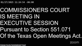 Regular Commissioners Court - 01/27/2025