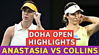 Danielle Collins vs Pavlyuchenkova Big Fight Tennis Highlights today - Before wta Doha 2025