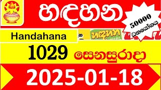 Handahana Today 1029 2025.01.18 Result අද හඳහන ලොතරැයි ප්‍රතිඵල lottery nlb Show #hadahana