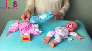 Kidschanel - Nenuco Baby Doll Lunch Time Girl Baby Doll Bathtime Newborn Care Toy Videos