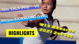 Alex Eala, Philippines vs Mirjam Bjorklund (2), Sweden   W15 Manacor R32