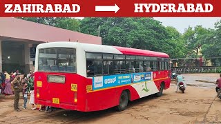 Zaheerabad To Hyderabad TGSRTC Express Bus Journey #multiaxle