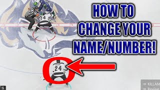 NHL 24 How To Change Your HOME AND AWAY Jersey Name and Number in World Of Chel