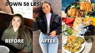 WHAT I EAT IN A DAY + weight loss journey updates! ♡