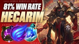 How This 81% WIN RATE MASTER Carries With BUFFED Hecarim Jungle 🐎| Complete Early - Late Game Guide