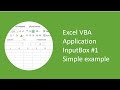 Excel VBA Application InputBox #1 - Simple example