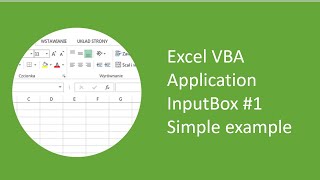 Excel VBA Application InputBox #1 - Simple example
