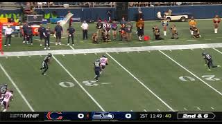 Justin fields play action to Cole Kmet Chicago Bears vs Seahawks