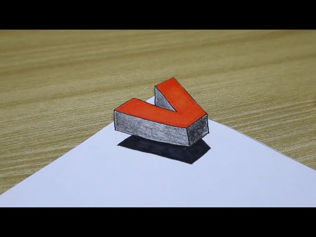 How To Draw 3d Letter V Easy 3d Letters Drawing Videos For Kids