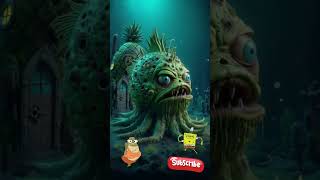 SpongeBob As OCTOPUS🐙🦑👹PART 4 #sponge #tranformation #octopus #spongebob #shorts  #trending