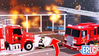 FAKE FIREFIGHTER BURNS DOWN ENEMIES HOUSE! - ERLC Roblox Liberty County