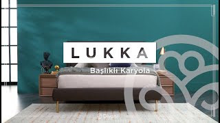 Divanev | Lukka Başlıklı Karyola Gri