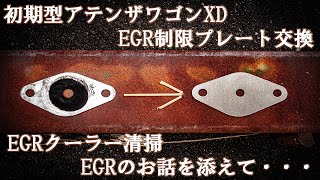 【11mm】EGR制限プレート交換　EGRクーラー清掃とEGRの挙動についてのお話【9ｍｍ】