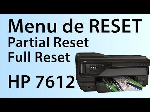 Меню сброса HP Officejet 7612